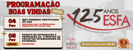 ESFA divulga programação de minicursos das Boas-Vindas 2026/1